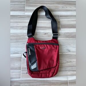 Ducati Tumi Satchel Shoulder Bag Black Red Crossbody Messenger Zip Close